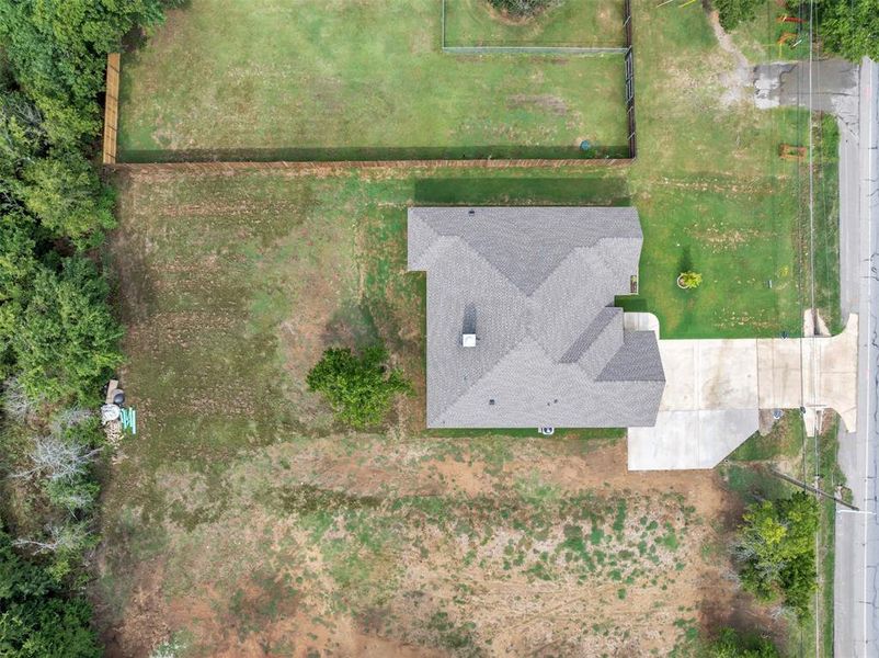 Birds eye view of property