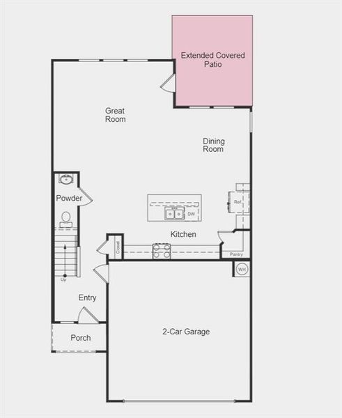 Structural options added:  Extended covered patio.