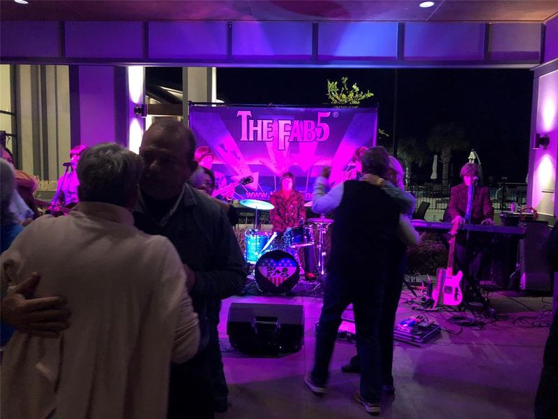 A few of our social activities involve music whether it’s a live band like Fab Five, DJ or Karaoke