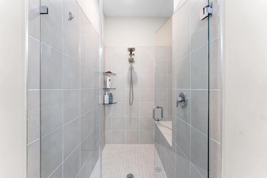 Over Sized Shower with seamless glass doors