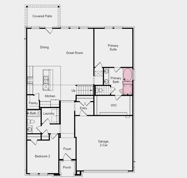 Structural options added:  Slide-in tub at owner's bath