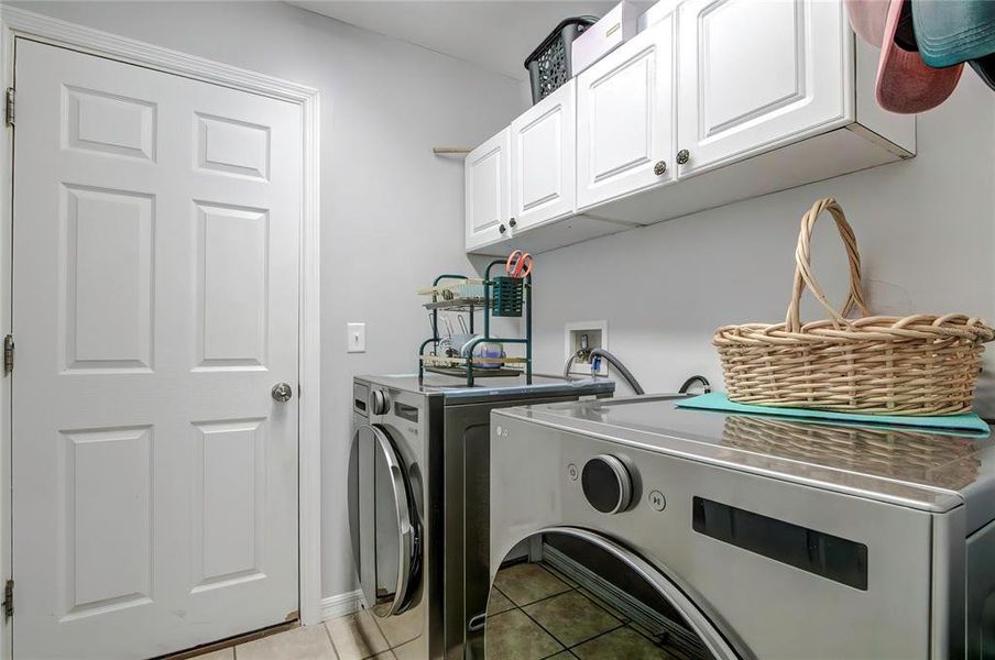 Extra storage in laundry room