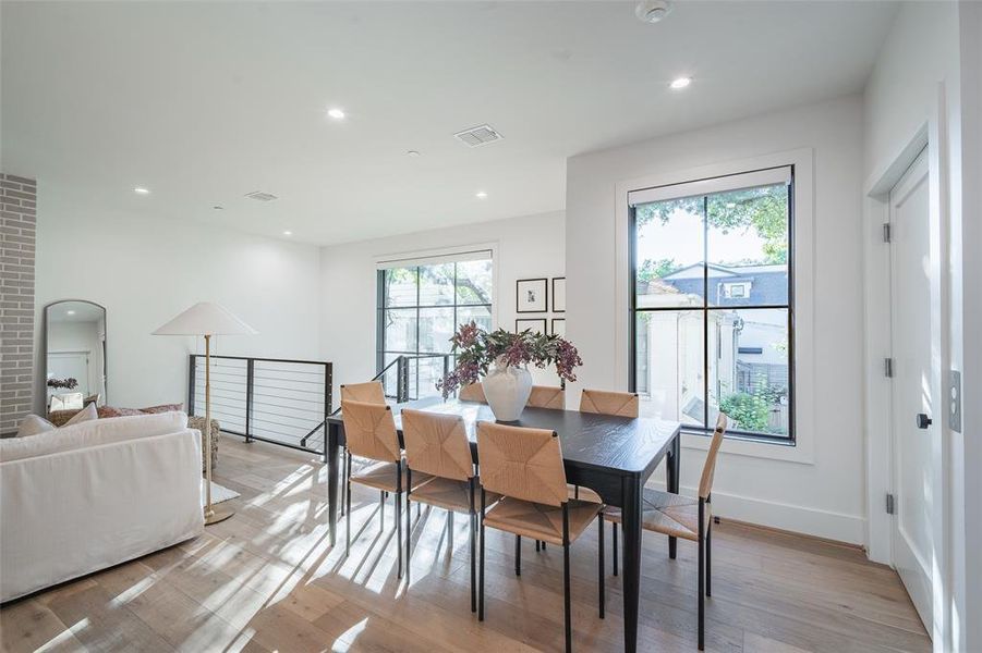 Dining room featuring light hardwood / wood-style flooring