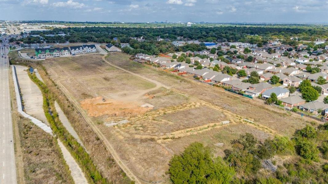 Birds eye view of property