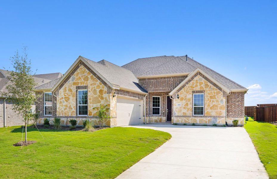 The Cameron, a 2-story new construction home, shown with Home Exterior LS202