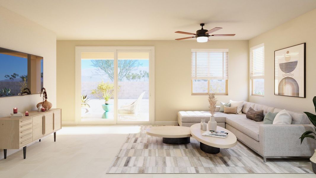 Great Room | Gila | Wildera – Valley Series | New Homes in San Tan Valley, AZ | Landsea Homes
