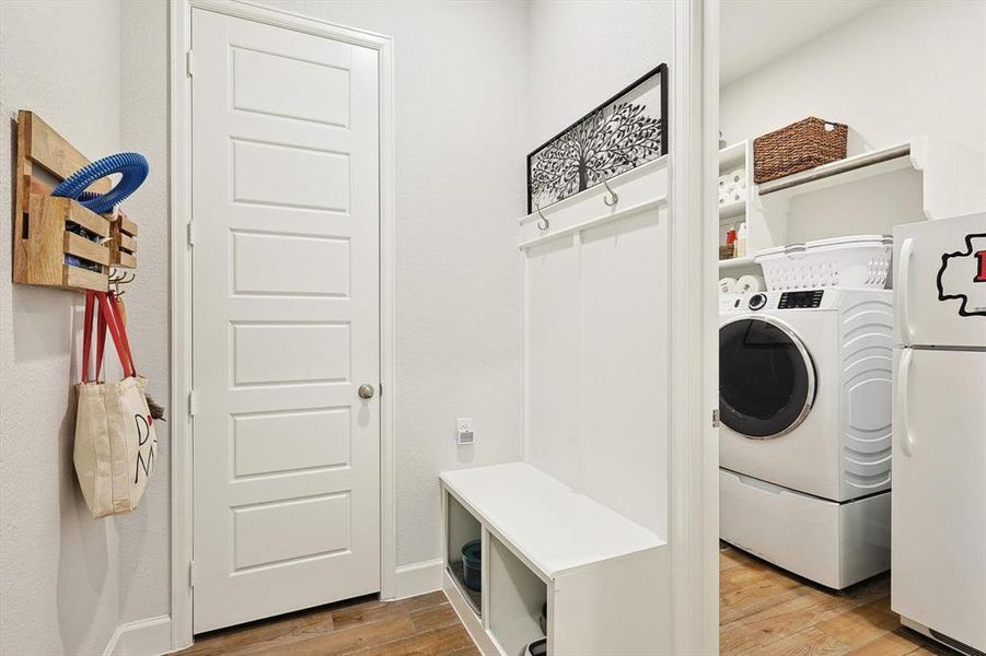 Laundry area with mudroom.