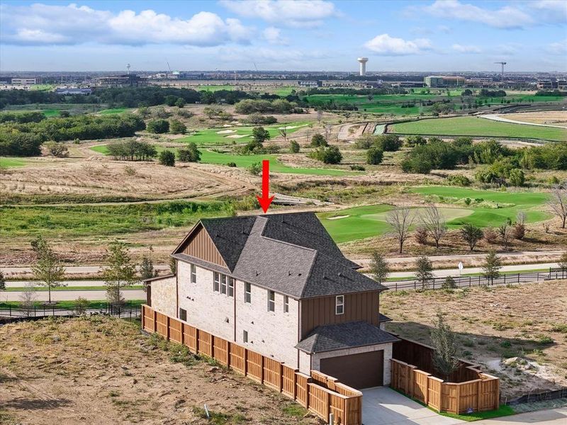 Bird's eye view with a rural view