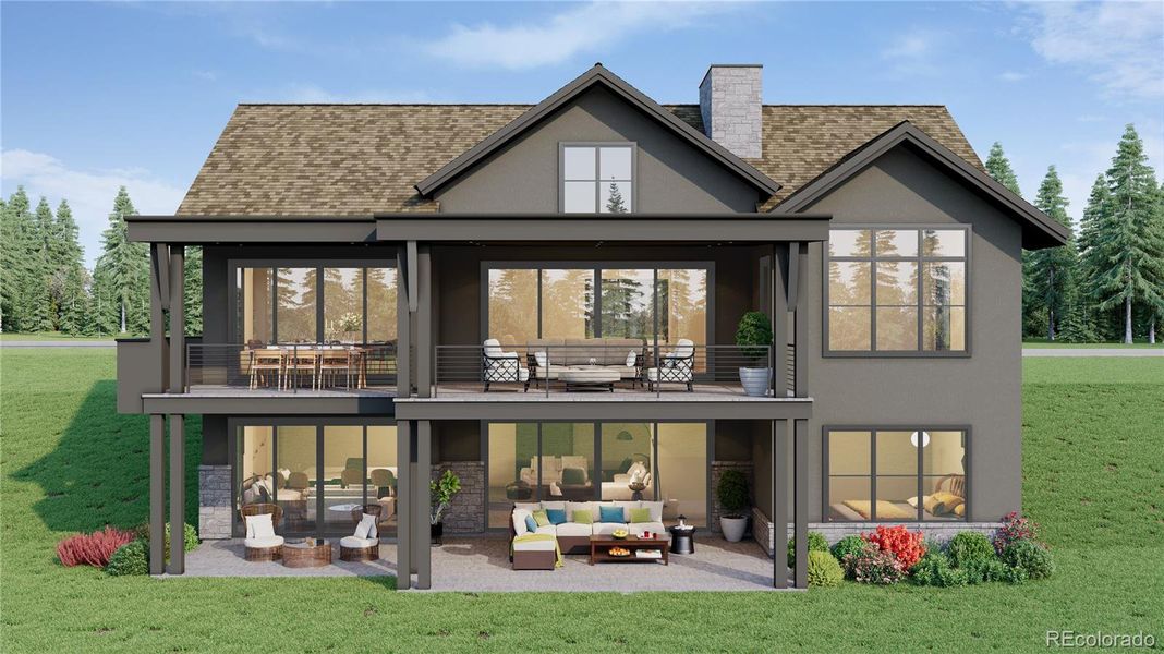 Mountain Contemporary Plan 2 Ext Back