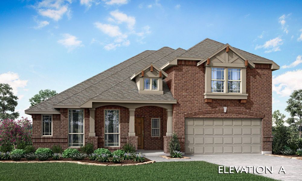 Elevation A. 4br New Home in Heartland, TX
