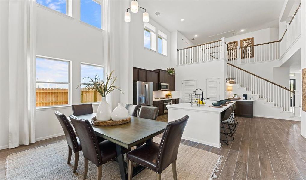 View of kitchen and dining area (*Photo not of actual home and used for illustration purposes only.)