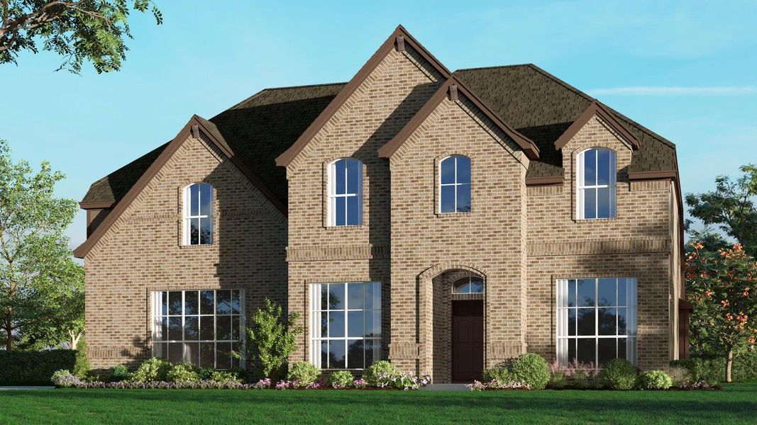 Elevation D with Outswing | Concept 3135 at Abe's Landing in Granbury, TX by Landsea Homes