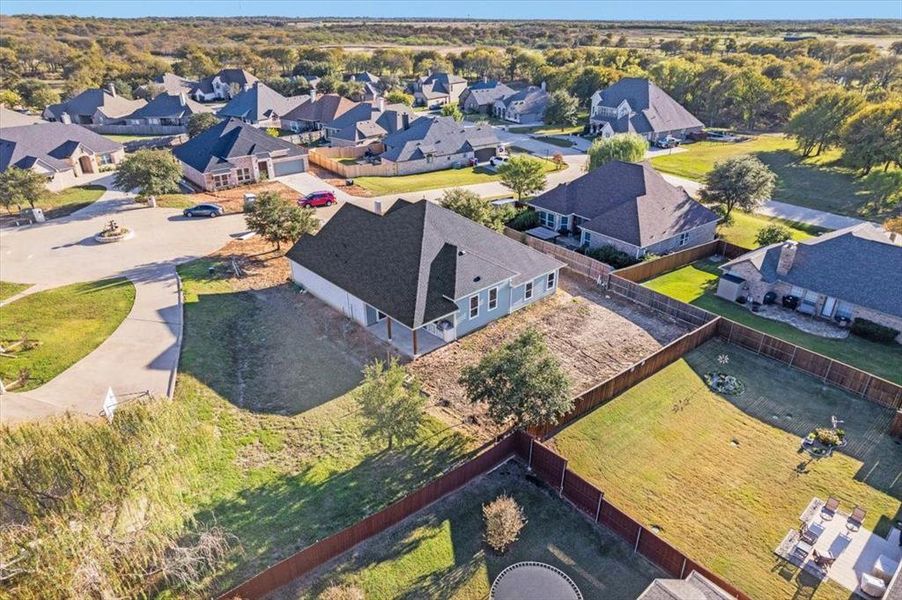 Birds eye view of property