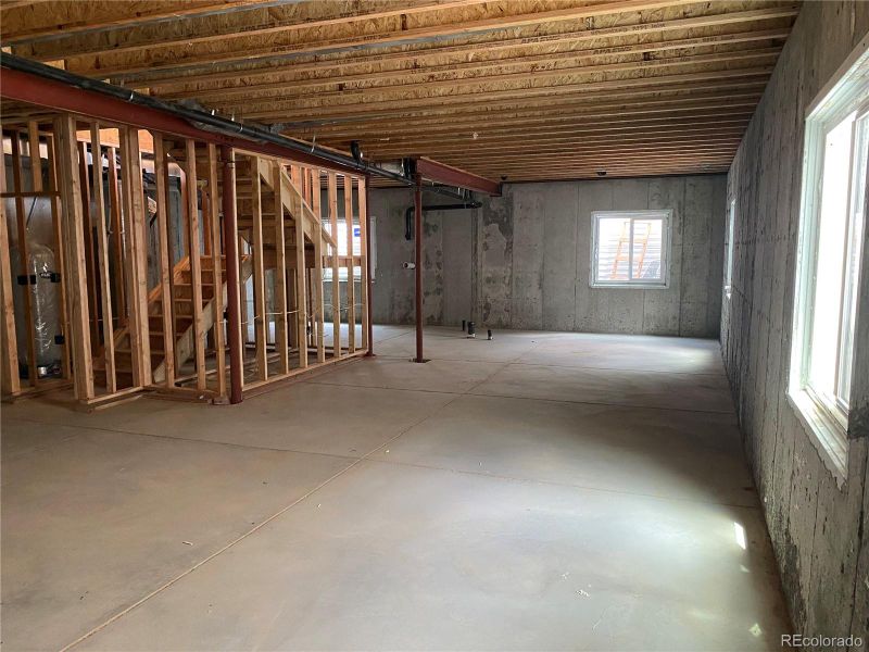 Basement with egress windows