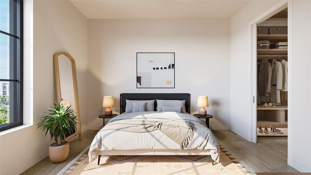 Sleep peacefully in the oversized bedroom featuring a generous layout and roomy closet.