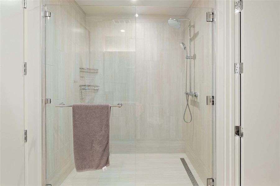 Large walk-in shower