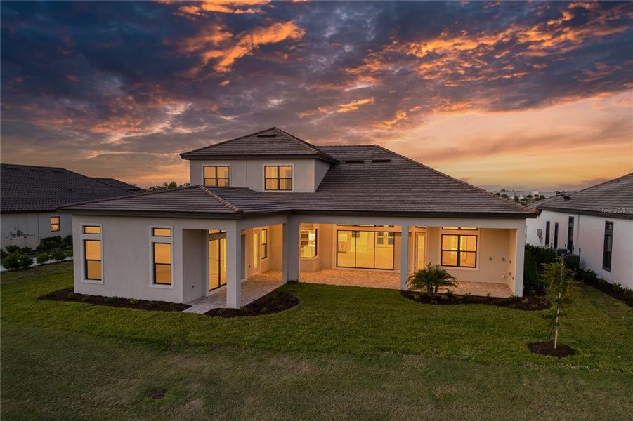 Wrap around large back porch.