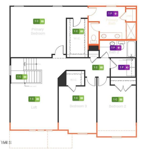 Flooring Diagram Second FLoor