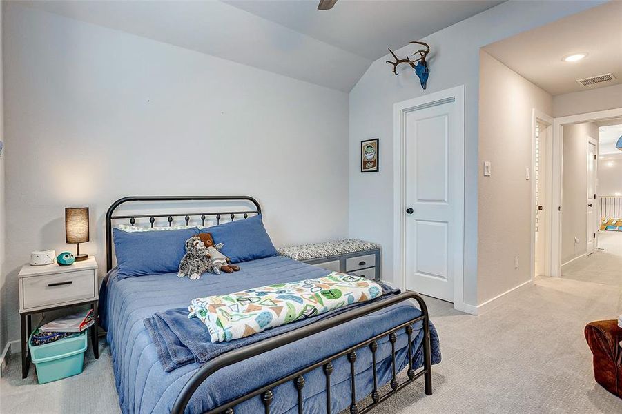 Each oversized secondary bedroom upstairs provides room for a full suite of furniture plus open space to stretch out, a ceiling fan, large walk in closets and so much more.