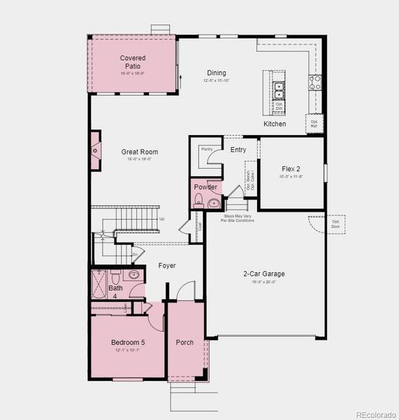 Structural options include: finished basement with bed 6 and bath 4, bedroom 5 on main level, shower in lieu of tub at bath 4, owners bath configuration 3, covered outdoor living, gas range in lieu of electric range, modern 42" fireplace at great room, gas line rough in on patio.