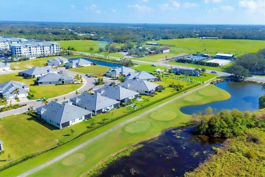 Aerial of villa