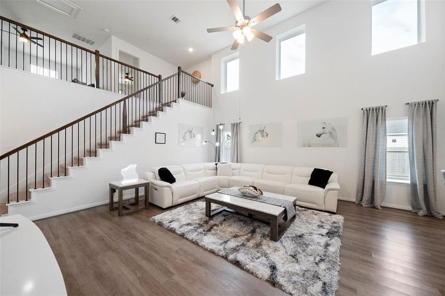 Another view of this lovely living room that looks like a model home.  This home has been well maintained!!