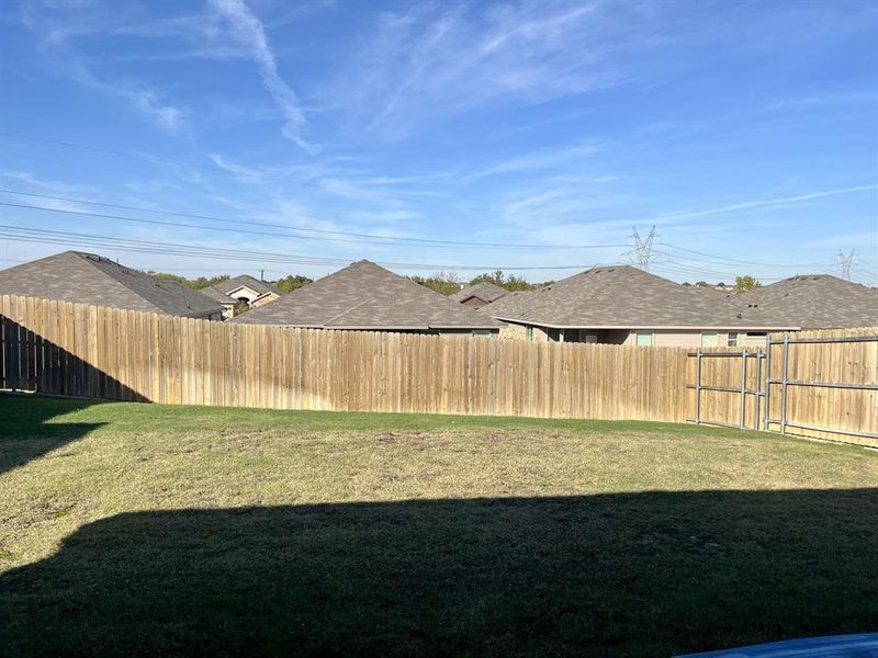 View of large backyard