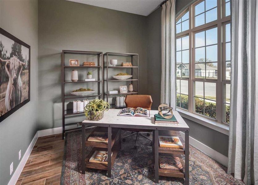Private study at the front of the home allows for the perfect secluded workspace