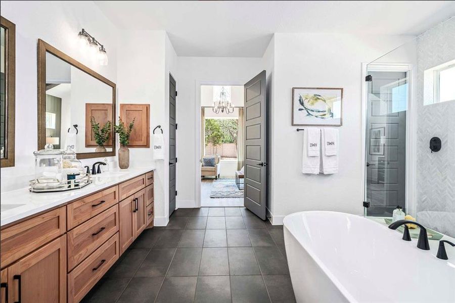 Owner's bath, photo courtesy of David Weekley Homes