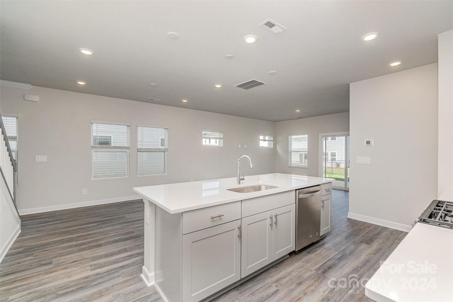 Modern Kitchen and open Living Room