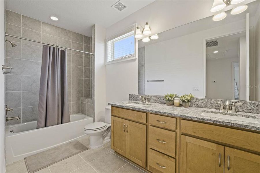 Bathroom with granite countertop