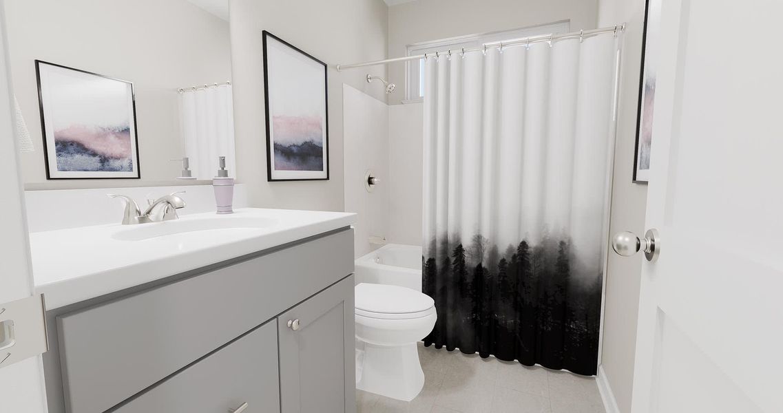 Bath with Optional White Countertop - Lory - Inspired at Prairie Village in Brighton, Colorado by Landsea Homes