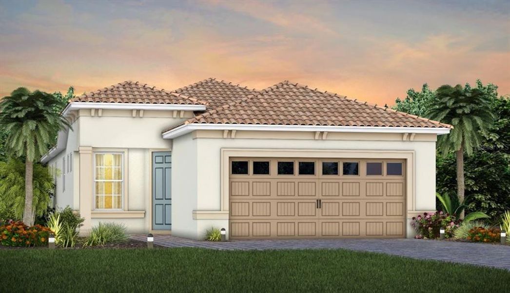 Contour Home Design Coastal Exterior Design. Artistic rendering for this new construction home. Pictures are for illustrative purposes only. Elevations, colors and options may vary.