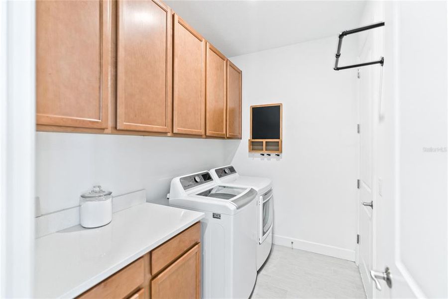 Laundry Room is Pre- Plumbed for a sink.