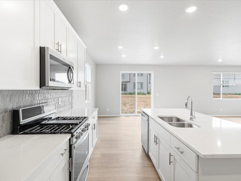 Snowberry floorplan interior image taken at a Meritage Homes community in Brighton, CO.