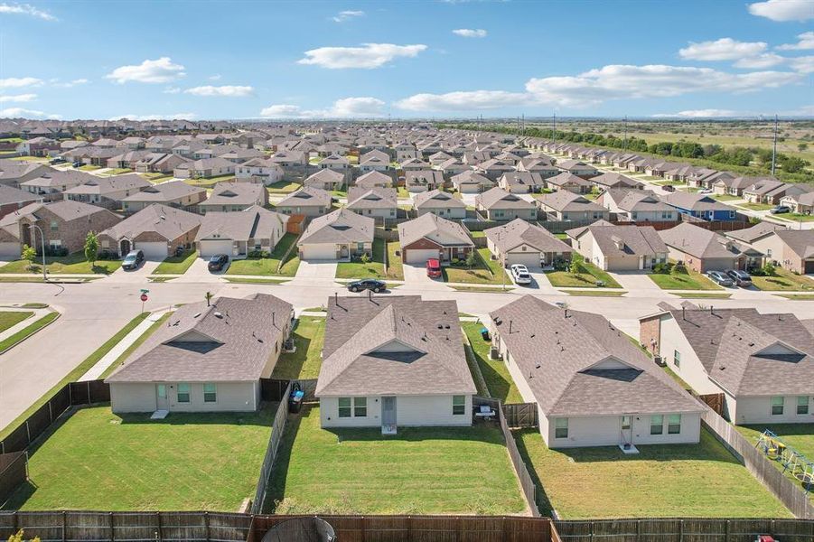 Birds eye view of property