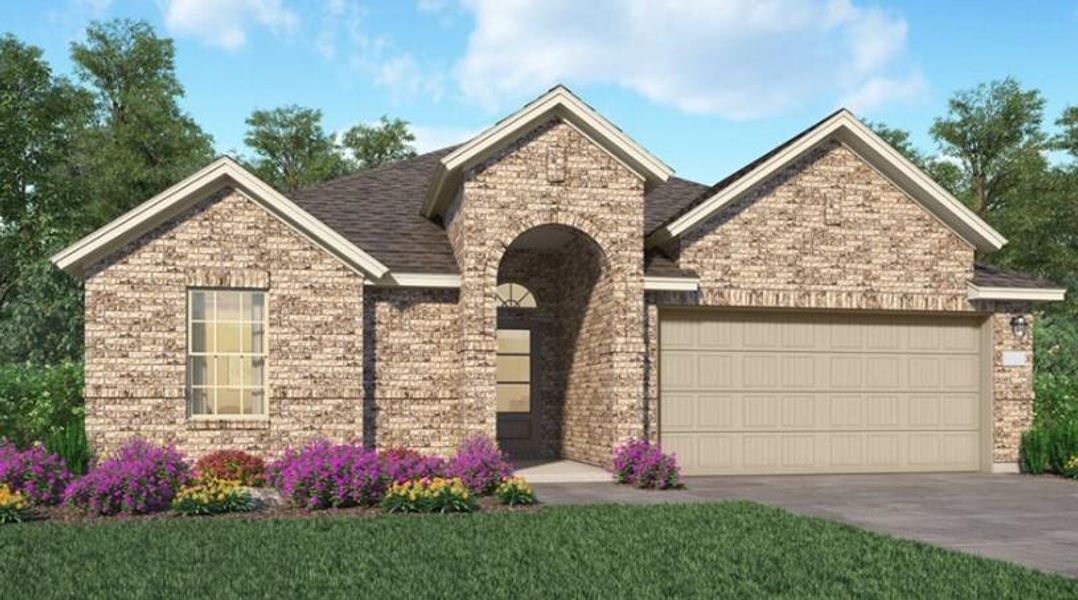 New construction Single-Family house 16931 Pin Cherry Leaf Drive, New Caney, TX 77357 Brenham II- photo