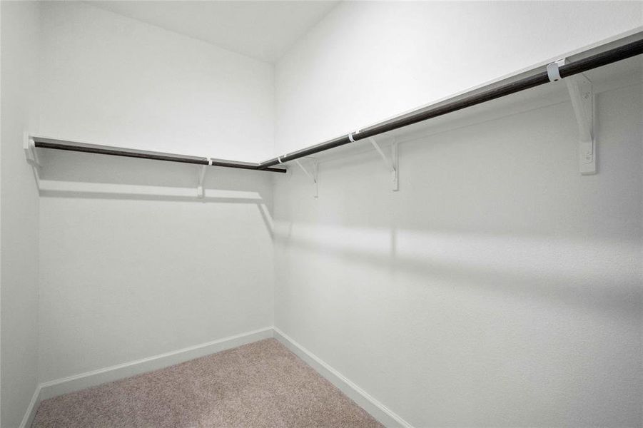 This huge master bedroom walk-in closet will hold all of your favorite outfits and accessories.