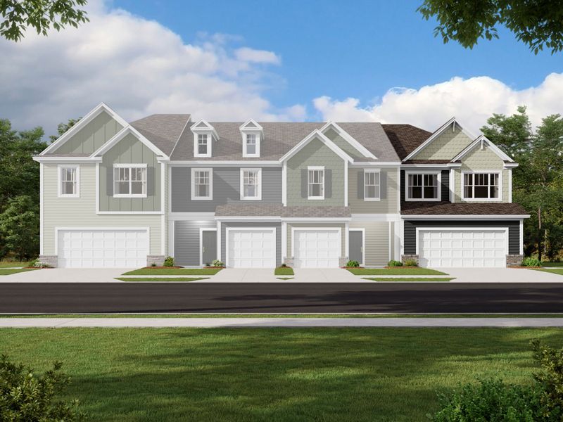 New construction Townhouse house Yadkin - Smart Series Townhomes, 733 Earhart Street Northwest, Concord, NC 28027 - photo