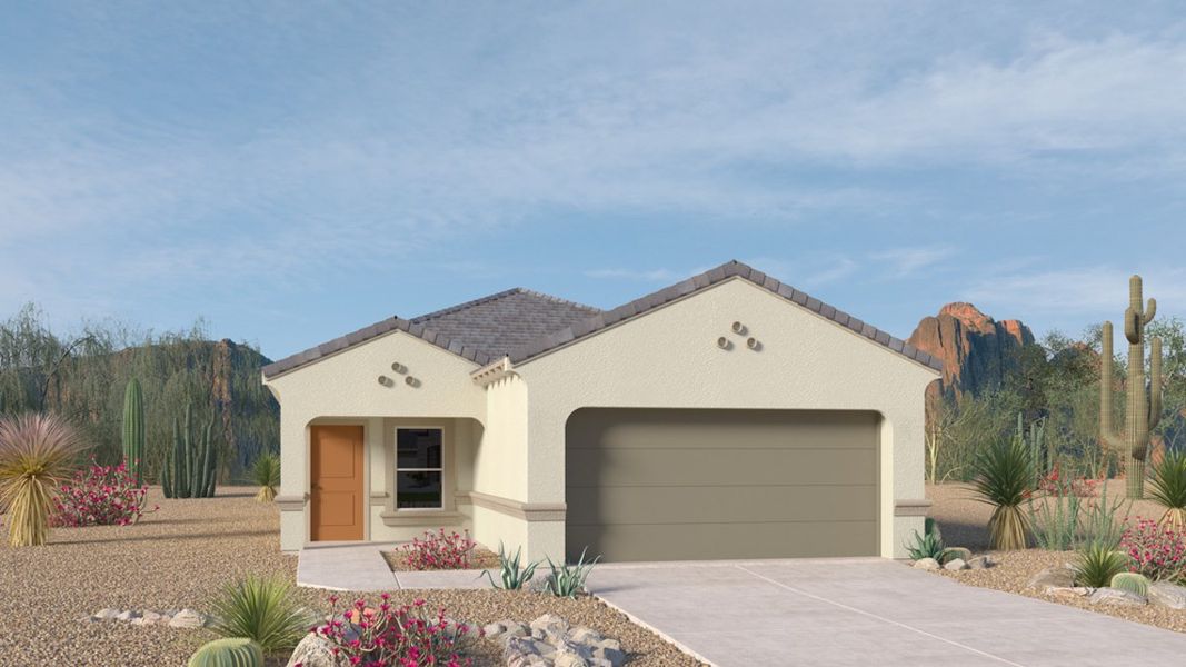 New construction Single-Family house Amber, 1673 W Shannon Way, Coolidge, AZ 85128 - photo