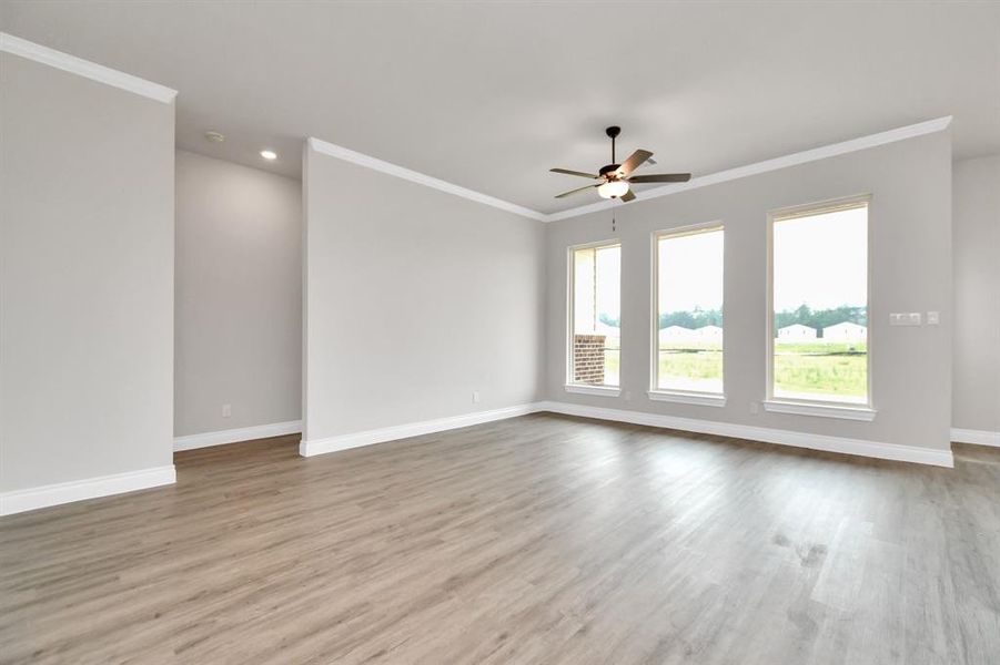 Beautiful vinyl plank floors with open concept design