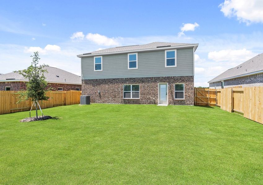 The back yard of the Cypress is fully fenced.