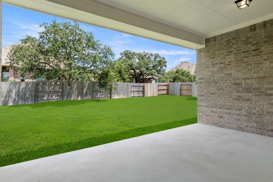 Large covered Patio