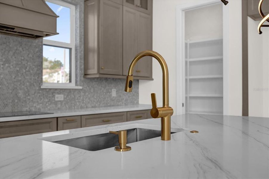 Touchless sink faucet