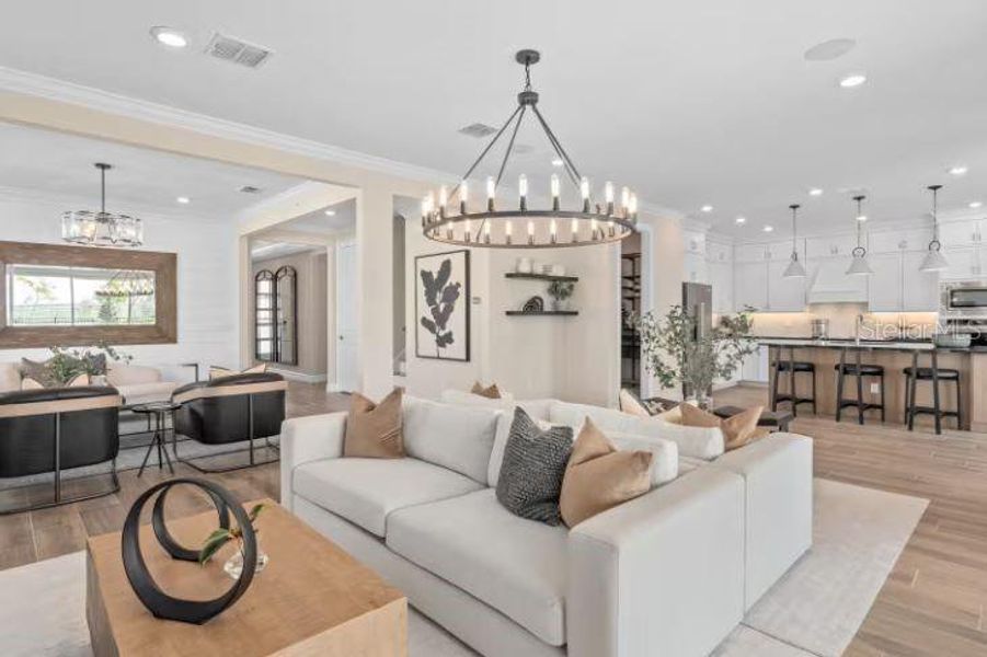 : Model Home Design Only. Pictures and furnishings are for illustrative purposes only. Elevations, colors and options may vary. Furniture is for model home staging only.