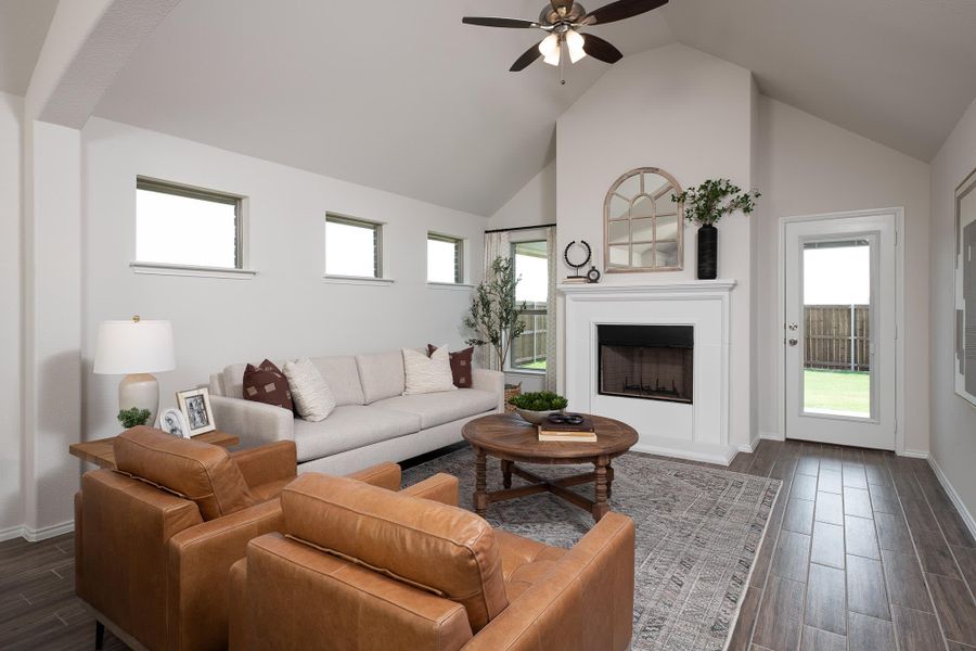 Family Room | Concept 2186 at Silo Mills - Select Series in Joshua, TX by Landsea Homes
