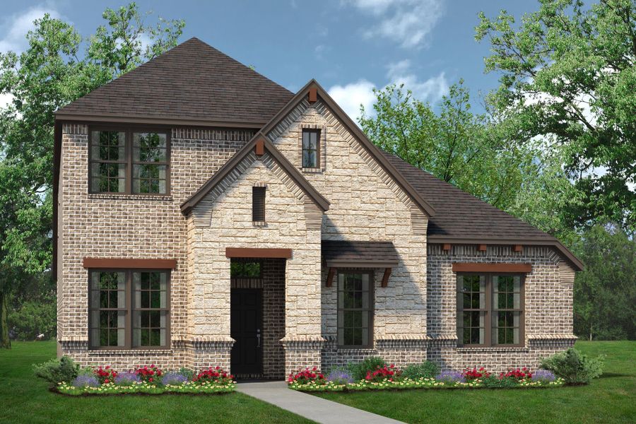 Elevation B with Stone | Concept 2795 at Redden Farms - Classic Series in Midlothian, TX by Landsea Homes