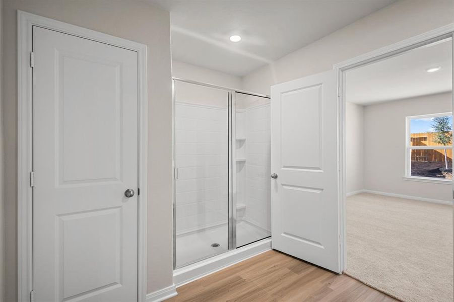 Master Bathroom features a large shower.