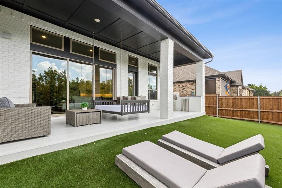 View of patio featuring outdoor lounge area