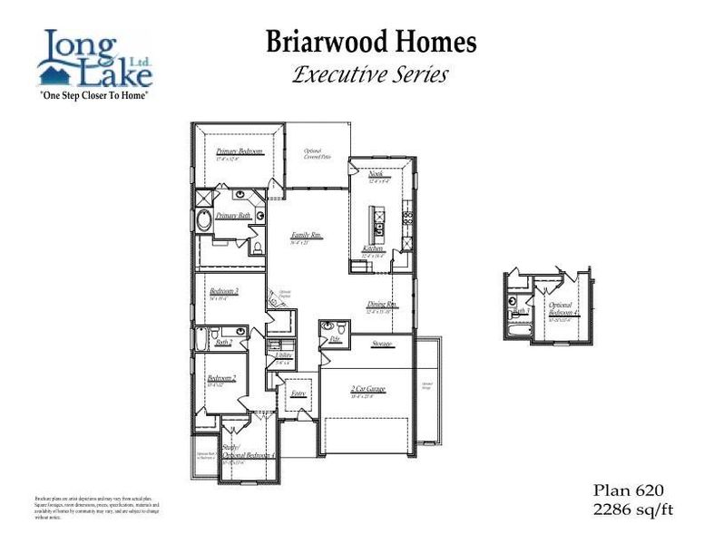 Plan 620 features 4 bedrooms, 3 full baths, 1 half bath and over 2,200 square feet of living space.